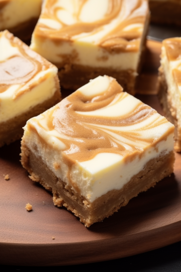Cinnamon Roll Swirl Cheesecake Squares Made in a Blender