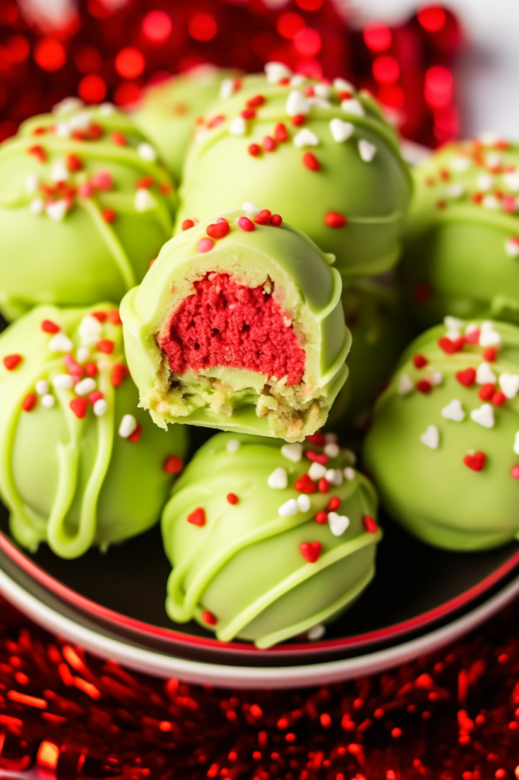 No-Bake Oreo Truffles Inspired by the Grinch