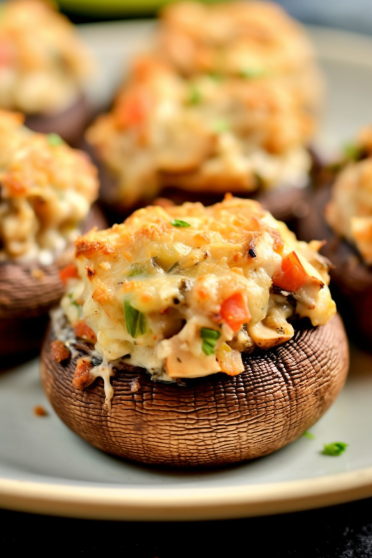 Stuffed Mushrooms with Crab Filling