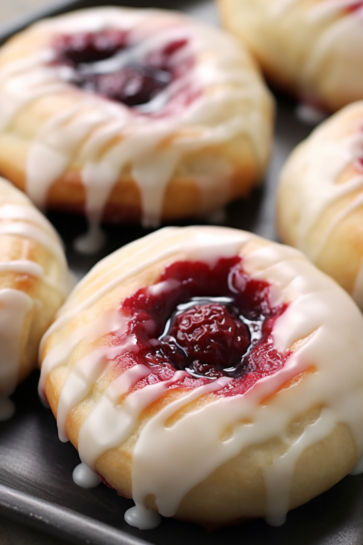 Raspberry Thumbprint Doughnuts