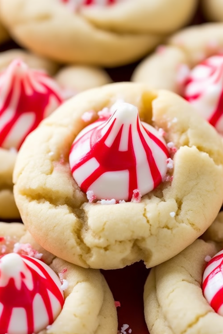 White Chocolate Peppermint Flower Cookies