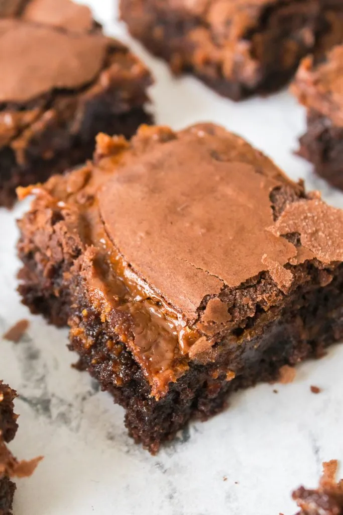Swirled Caramel Brownies