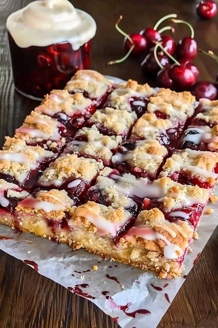 Cherry Pie Squares with Crumb Topping