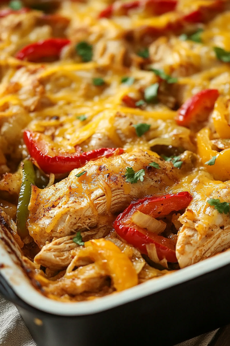 Chicken Fajita Casserole [anorganizedchaos.com]