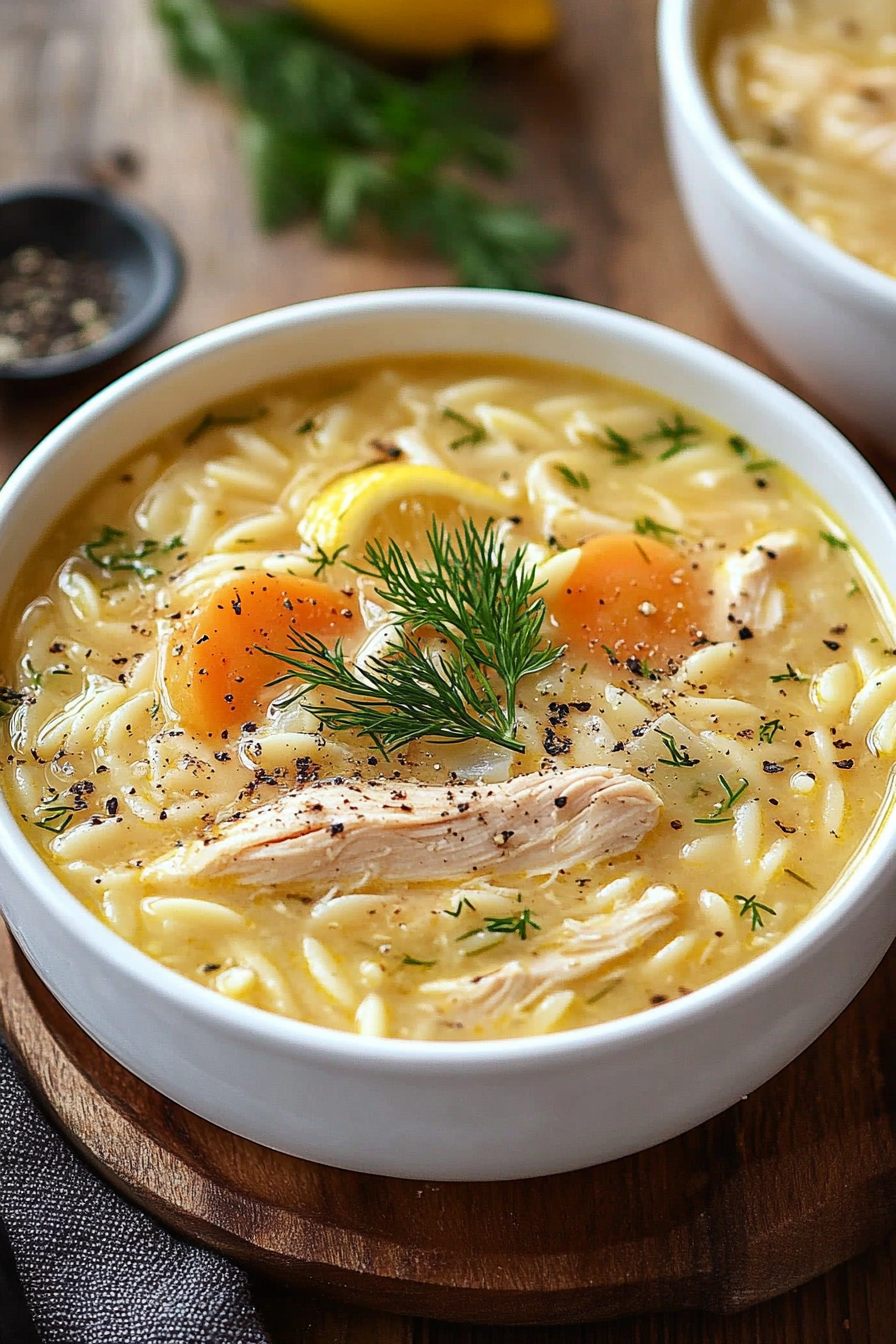 Greek Lemon Chicken Soup [anorganizedchaos.com]