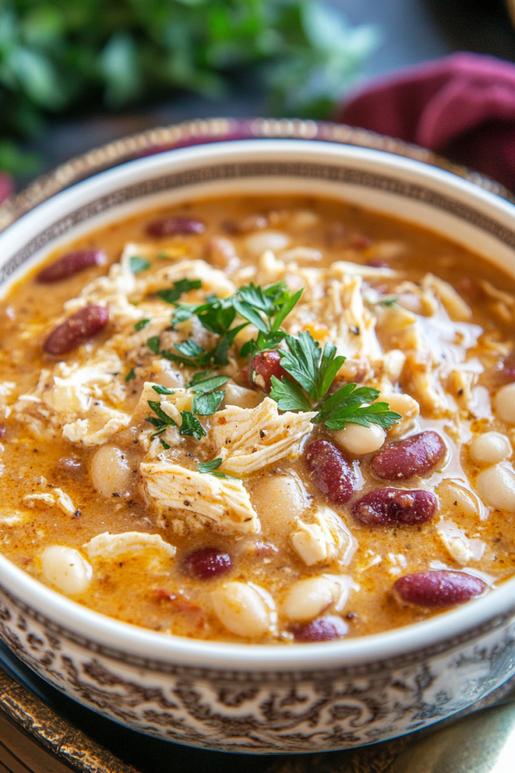 Cajun White Chicken Chili - An Organized Chaos