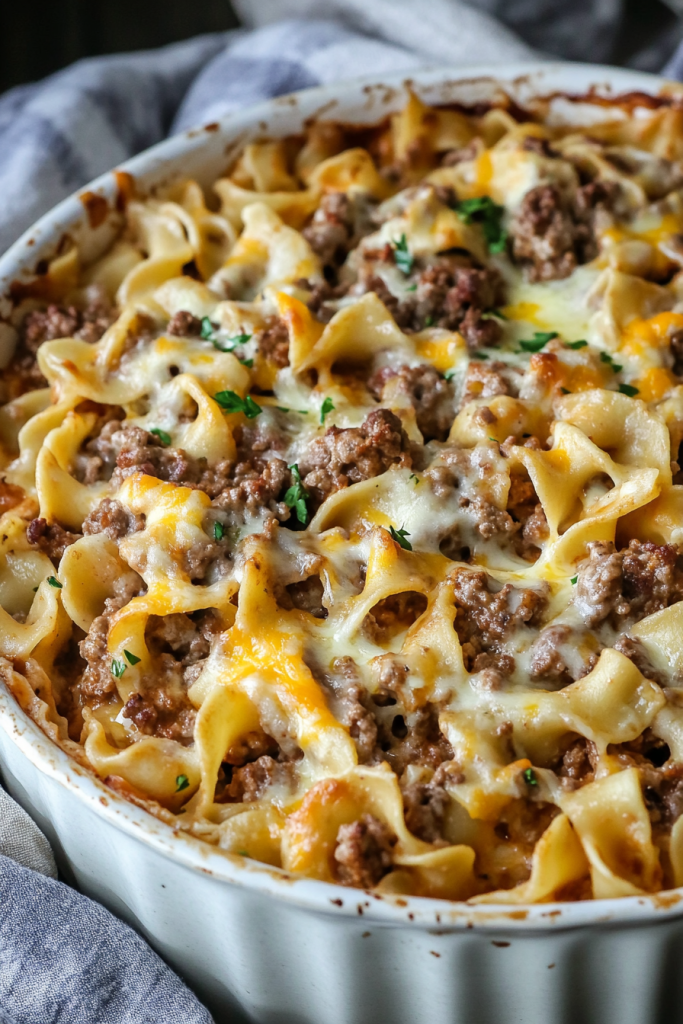 Sour Cream Beef Noodle Casserole - An Organized Chaos