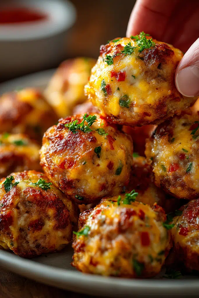 Rotel Cream Cheese Sausage Balls