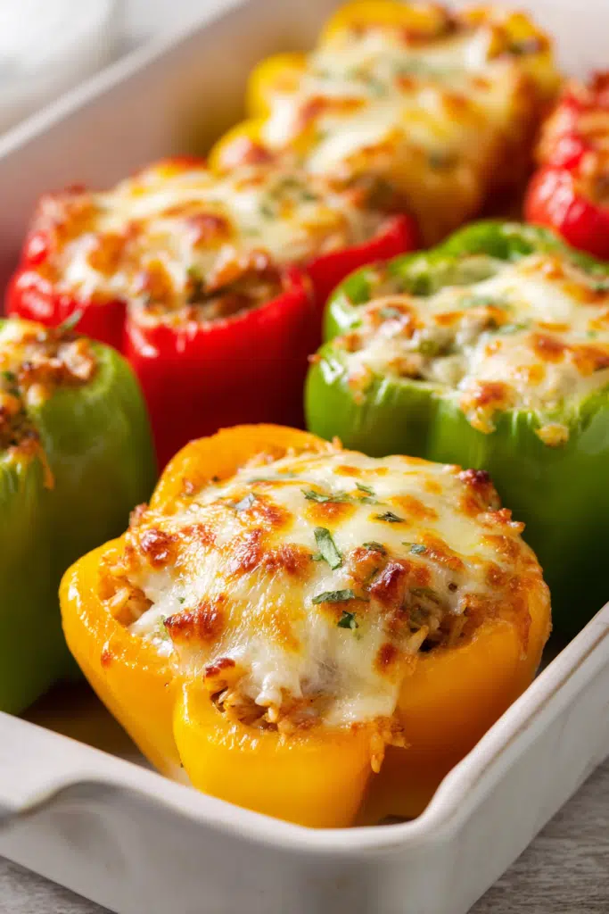Chicken and Rice Stuffed Peppers