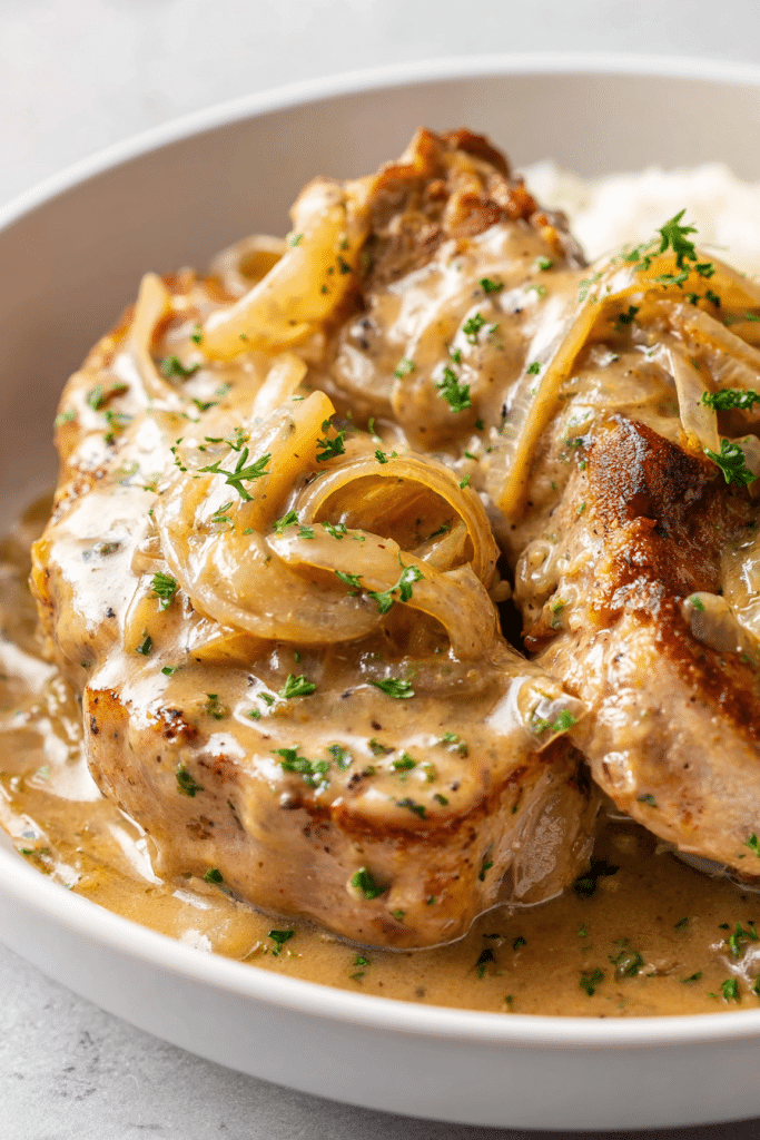 Slow Cooker Pork Chops with Gravy