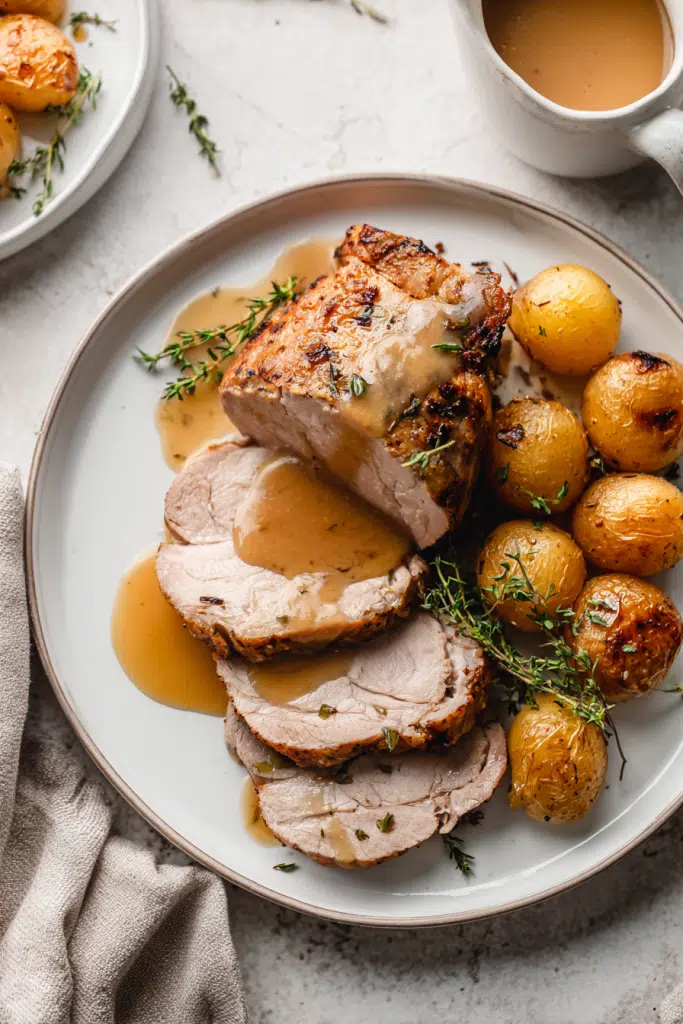 Slow Cooker Pork Loin with Gravy