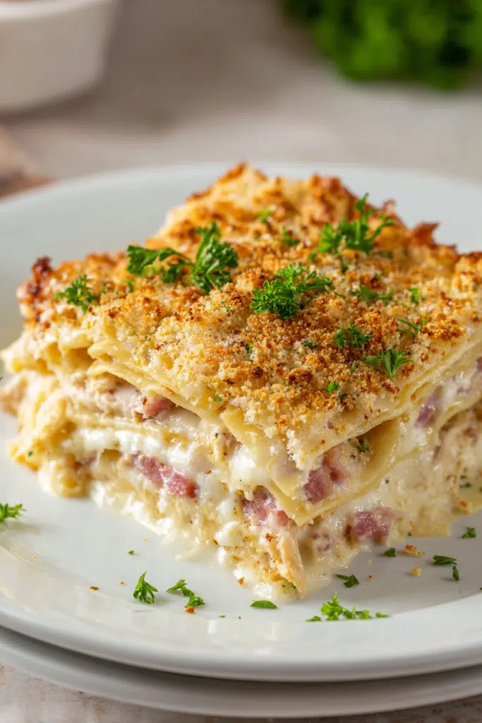 Chicken Cordon Bleu Lasagna