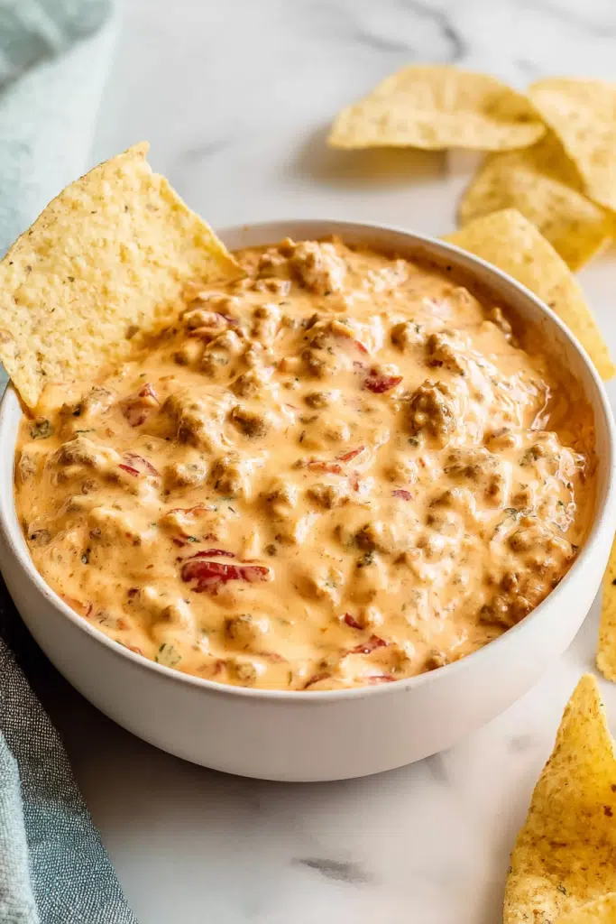 Slow Cooker 3-Ingredient Sausage Cheese Dip