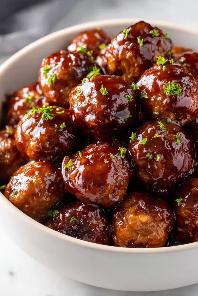 Honey Garlic Glazed Meatballs