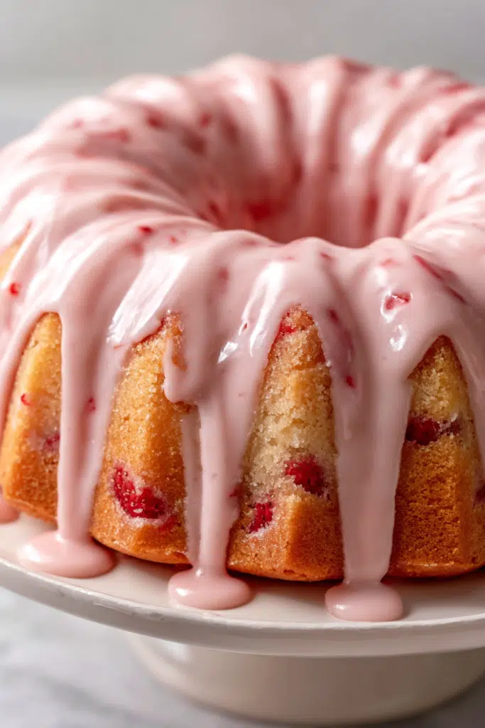 Strawberry Cream Cheese Pound Cake
