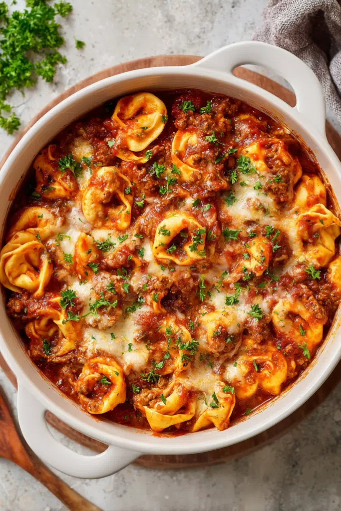 Slow Cooker Cheesy Tortellini