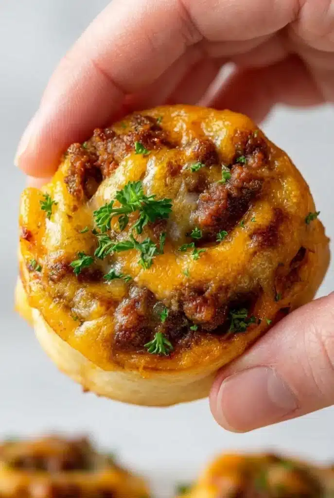 Garlic Butter Cheeseburger Rollups