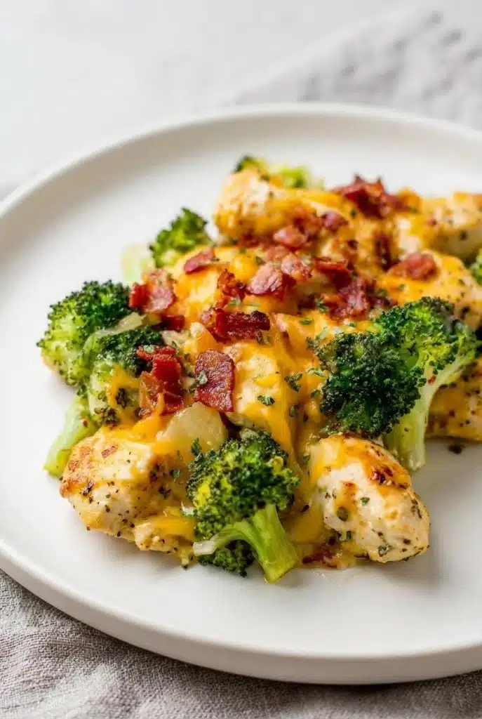 Cheesy Broccoli and Chicken Bake in Foil