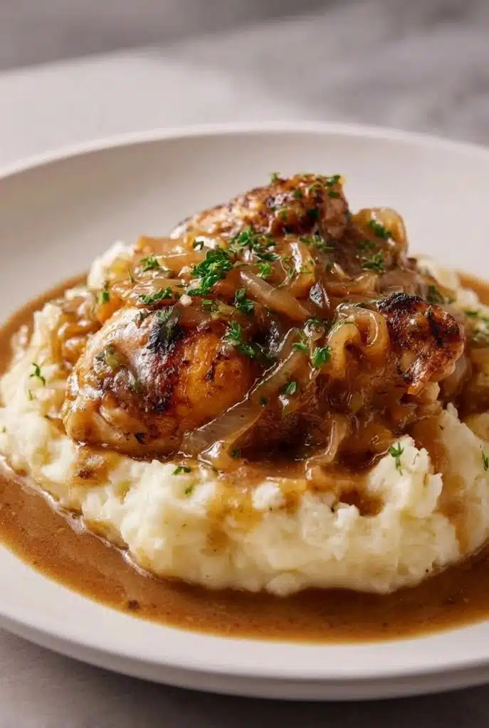 3-Ingredient Crockpot Chicken & Onion