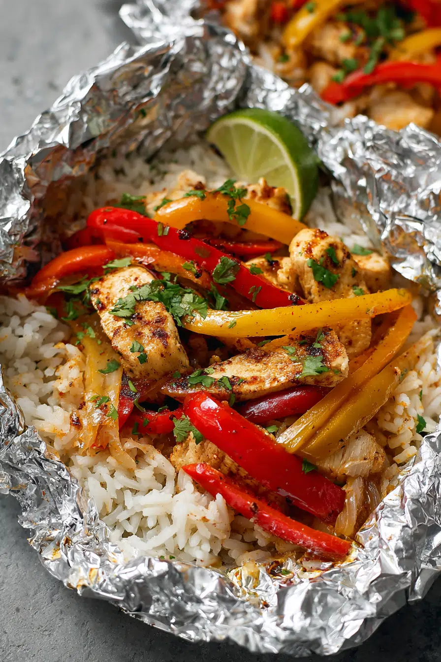 Chicken Fajita Foil Packets - An Organized Chaos