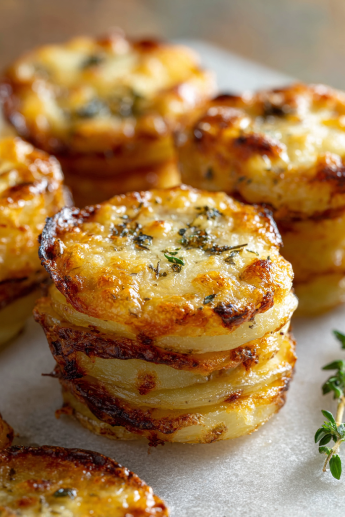 Au Gratin Potato Stacks (4 Ingredients)
