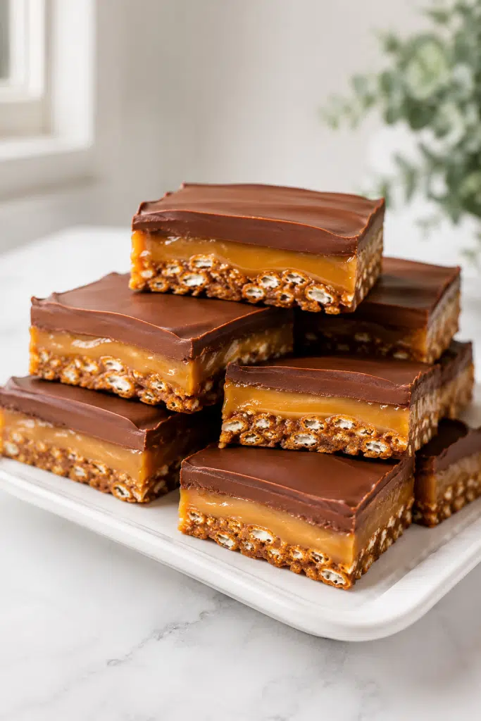 Chocolate Caramel Pretzel Bars